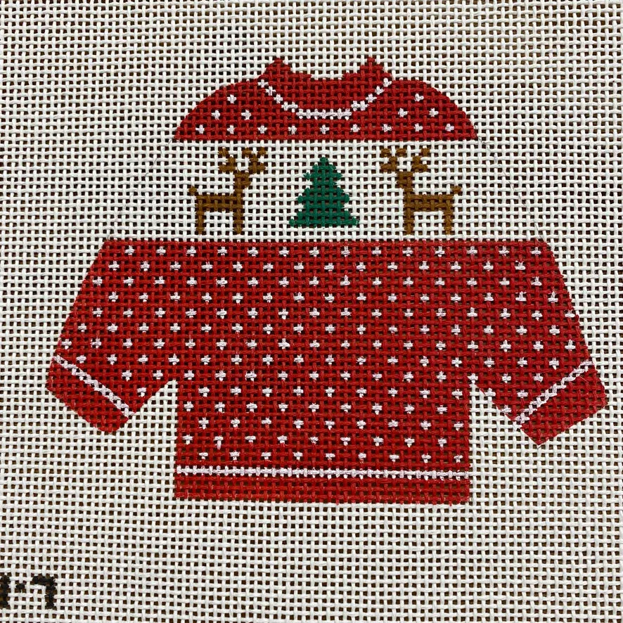 Reindeer Pullover Needlepoint Canvas