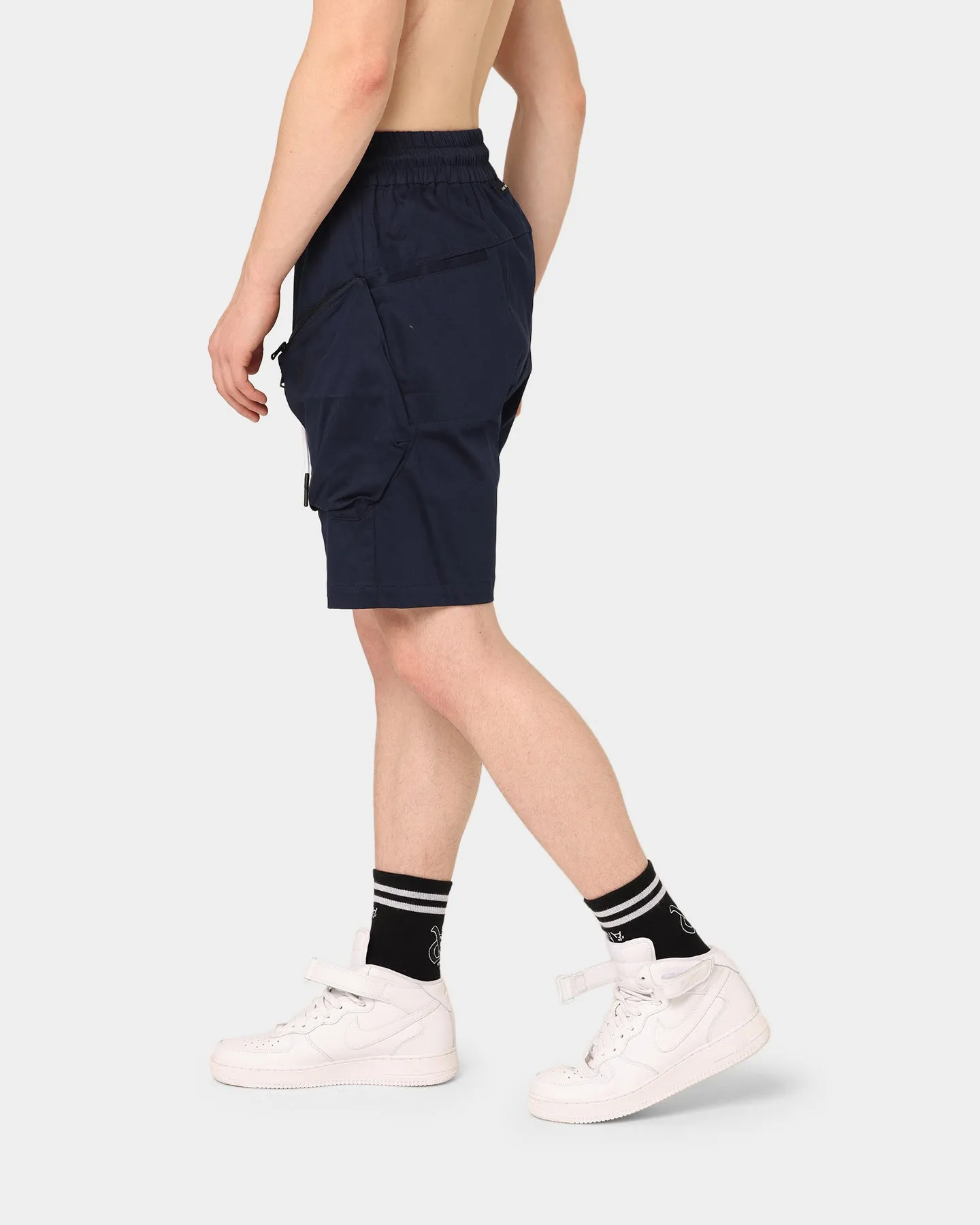 The Anti Order Neo Military Cargo Shorts Dark Navy