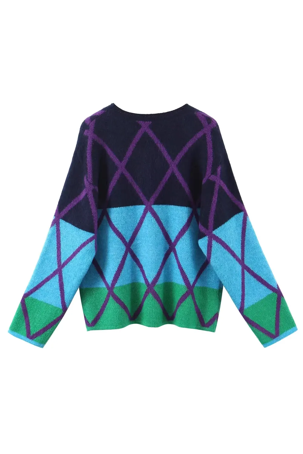 'Victoria' Multicolor Knitted Pullover Sweater