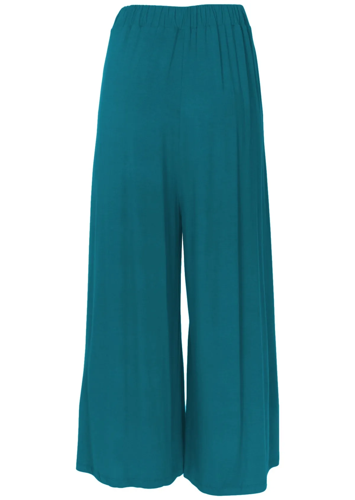 Wide Leg Stretch Pocket Pants Teal