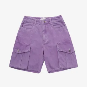 womens honor the gift baggy cargo shorts (purple)