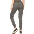 Womens Soft Brushed Joggers Sweatpants With Side Panel Pockets- Heather Grey